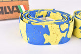 NOS Silva Cork handlebar tape in yellow/blue from the 1980s