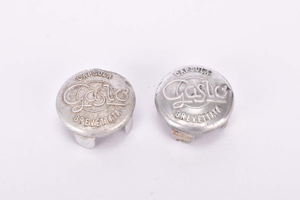 Gaslo Capsula Brevettata aluminum handlebar end plugs from the 1950s