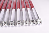 10 x Defectiv NOS Zefal Competition 4 red/chrome bike pumps in 520-560mm for SV-Valve (presta valve/scalverand Ventil)
