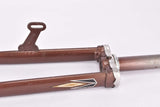 28" Brown Steel Fork with Eyelets for Fenders, Rack and Braze-on for Dynamo