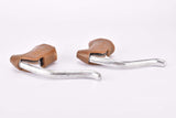 Weinmann AG vertical grooved non-aero Brake lever set with brown hoods from the 1970s to 1980s