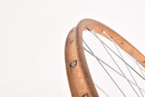 Wheelset with Wooden Tubular Rims and Campagnolo Cambio Corsa Fratteli Brivio Hubs