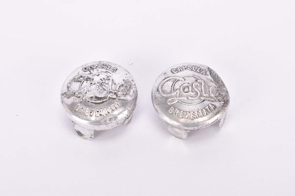 Gaslo Capsula Brevettata aluminum handlebar end plugs from the 1950s