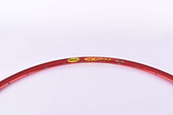 NOS Mavic CXP 33 SUP MAXTAL UB Control red anodized single Clincher Rim in 28"/622mm (700C) with 36 holes