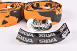 NOS Silva Cork handlebar tape in orange/black from the 1980s