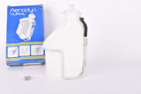 NOS/NIB REG Aerodyn Dural #1973/19 white aero water bottle with dural aluminum alloy bottle cage