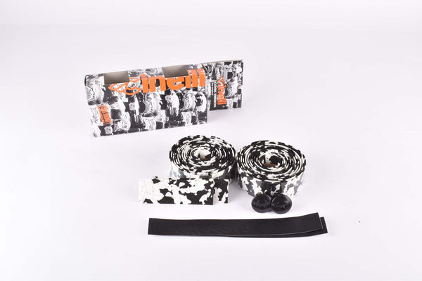 Cinelli Marco Splash Cork Ribbon Handlebar Tape, white/black