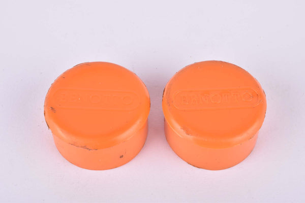 Orange Benotto handlebar end plugs