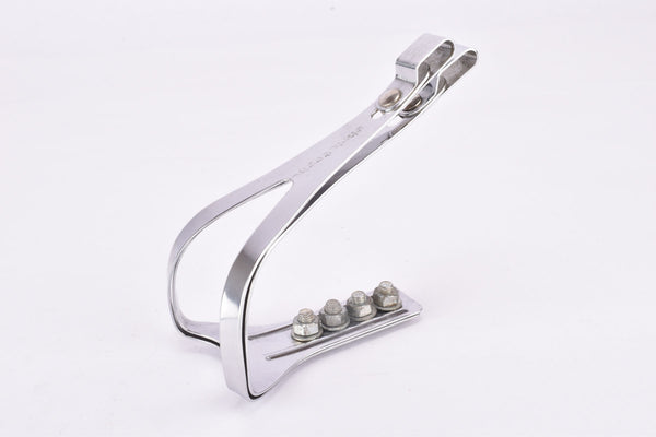 NOS Christophe Aero adjustable  chromed steel toe clip set in size for Maillard CXC (700) and Lyotard Dolomite Pedals