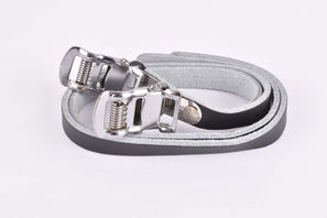 NOS Black Messingschlager Leather Toe Straps