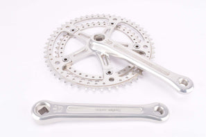 NOS Sugino Super Mighty Competition drillum crank set with 52/42 teeth (drilled chainrings) in 170mm with french pedal thread from the 1980s