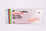 NOS/NIB Cat Eye #TC-200 MTB Toe Clip Set, Size Large in Neon Pink from the 1990s