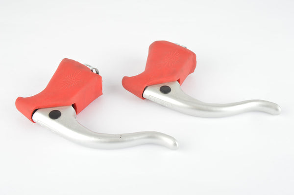 NOS CLB Super Profil aero Brake Lever Set with red hoods, from the 1980s
