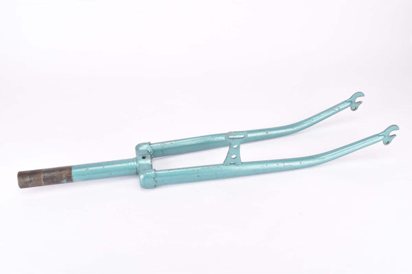 28" Green Steel Fork with Eyelets for Fender and Braze-on for Dynamo