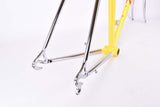 Custom painted yellow Ciöcc vintage road bike frame in 55.5 cm (c-t) / 54 cm (c-c) with Columbus SL tubing from the mid to late 1980s