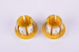Silver Cinelli winged logo handlebar end plugs