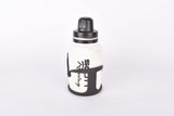NOS white Scott Racing small "mini" water bottle and black water bottle cage