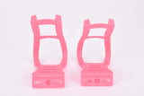 NOS/NIB Cat Eye #TC-200 MTB Toe Clip Set, Size Large in Neon Pink from the 1990s