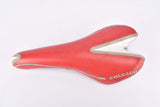 Red and White Colnago labled Selle San Marco Era Saddle with titanium rails from 2001