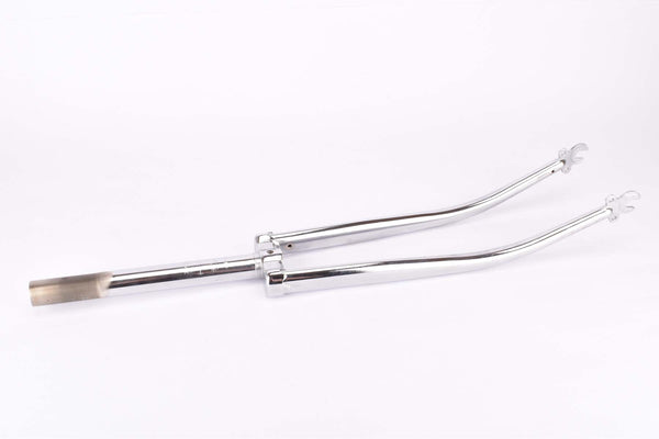 NOS 28" Chrome Lung Steel Fork with Eyelets for Fenders and Rack