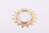 NOS Shimano Dura-Ace #MF-7150 / #MF-7160 (#FA-100 / #FA-110) golden Cog threaded on inside (#BC40), 5-speed and 6-speed Freewheel Sprocket with 16 teeth #1241614 from the 1970s - 1980s