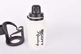NOS white Scott Racing small "mini" water bottle and black water bottle cage