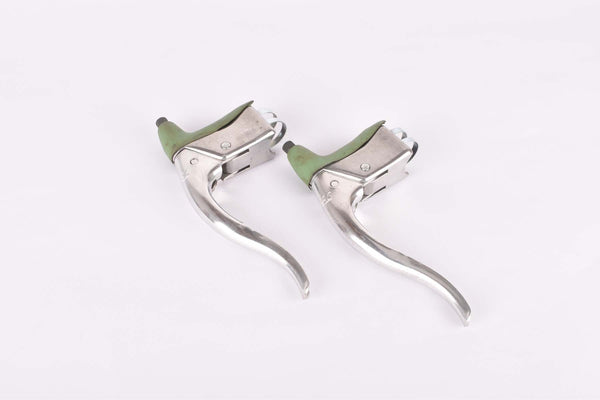 NOS Mafac Racing Lever "Dural" (Course #121 Professional) Brake lever set with green half hoods from the 1960s - 1970s (poignée course)
