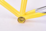 Custom painted yellow Ciöcc vintage road bike frame in 55.5 cm (c-t) / 54 cm (c-c) with Columbus SL tubing from the mid to late 1980s