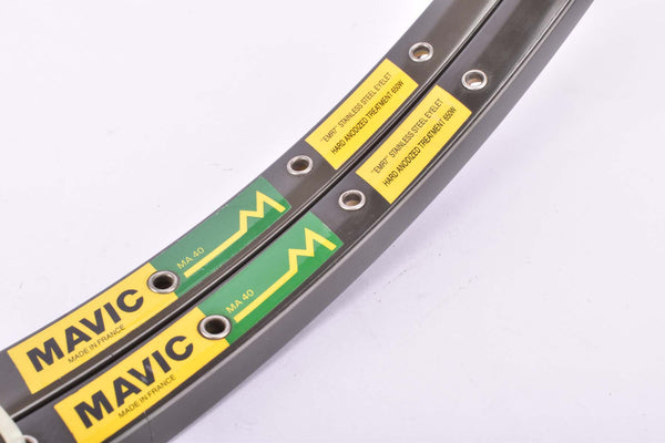 NOS Mavic MA 40 Clincher Rim Set in 28"/622mm with 36 holes from the 1990s