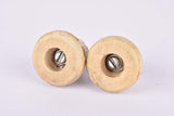 White Velox screw on handlebar end plugs from the 1950s