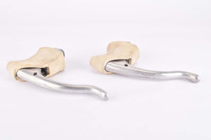 Weinmann non-aero Brake lever set with white hoods from the 1980s