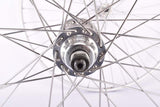 NOS 28" Wheelset with Wolber Super Champion Arc-En-Ciel tubular Rims and Shimano NEW 600 EX #FH-6207 and #HB-6207 6-speed Hubs from the 1980s