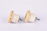 White Velox screw on handlebar end plugs from the 1950s