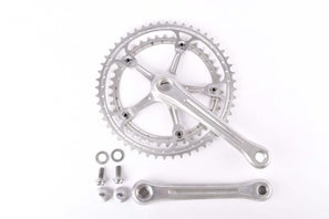 Cambio Rino silver finished fluted Crankset with 42/52 teeth and 170mm length from the 1980s
