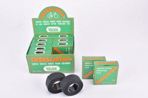 NOS/NIB black Specialte Velox Tressostar Display, bunch of "Super Tresse Forte Pour Guidons" cotton handlebar tape in vintage box (10 pcs/ 5 pair)