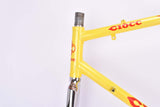 Custom painted yellow Ciöcc vintage road bike frame in 55.5 cm (c-t) / 54 cm (c-c) with Columbus SL tubing from the mid to late 1980s