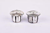 Silver Cinelli winged logo handlebar end plugs