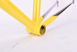 Custom painted yellow Ciöcc vintage road bike frame in 55.5 cm (c-t) / 54 cm (c-c) with Columbus SL tubing from the mid to late 1980s