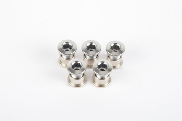 Chainring bolt set for double cranksets