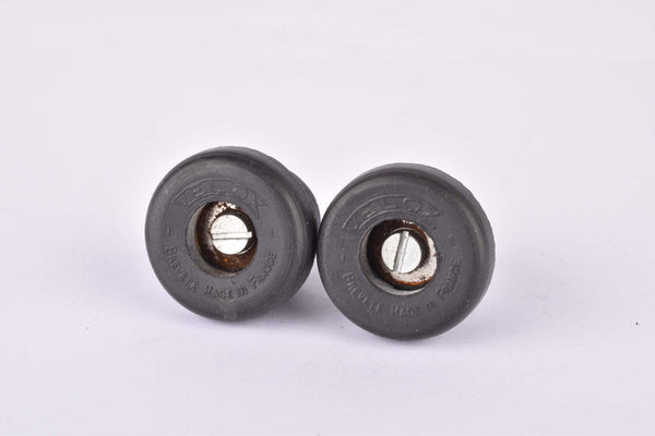 Black Velox screw on handlebar end plugs from the 1970s / 1980s