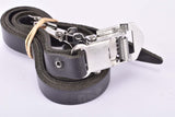 NOS Black Vintage leather pedal toe clip straps