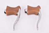 Dia Compe Aero Gran Compe #AGC250 aero brake lever set with brown hoods from the 1980s