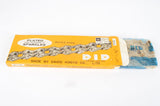 NOS/NIB D.I.D. "plated like chrome it sparkes" 1/2″ x 1/8″ chain with 112 links from the 1980s