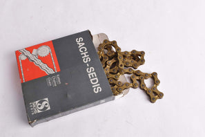 NOS/NIB 7-speed / 8-speed Sachs-Sedis Grand Tourisme Or #GT7 S (532787) golden Sedissport Chain in 1/2" x 3/32"with 110 links from the 1980s - 1990s