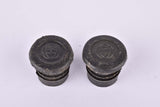 Black Puch handlebar end plugs (Lenkerendstopfen)