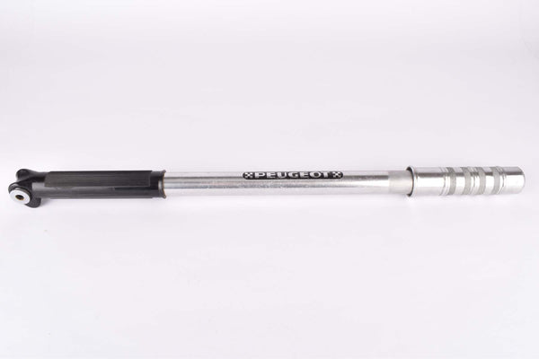 Peugeot labled Afa Zefal silver aluminum bike pump in 450-475mm from the late 1970s - 1980s