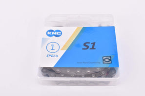 KMC S1 wide brown Chain 1 speed in 1/2" x 1/8", for all single speed drivetrains such as Internal Gear Hub, BMX, Track or Fixed Gear