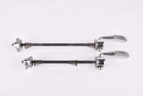 Campagnolo post CPSC quick release set Record and Super Record, #1001/3 and #1006/8x6 front and rear Skewer from the 1970s - 1980s