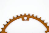 Golden anodized Gian Robert Chainring set with 42/52 teeth from the 1980s