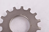 NOS Shimano Dura-Ace #MF-7400-7 7-speed Cog threaded on outside (#BC36), Uniglide (UG) Freewheel Top Sprocket with 15 teeth from the 1980s - 1990s